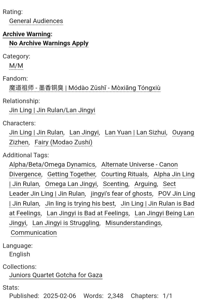 there's a drumming noise inside my head
- one-shot, 2.3k
- lingyi
- a/b/o dynamics, communication, confessions, getting together, scenting
- for <a href="/JuniorsAction/">Juniors quartet action| donations closed!</a> and <a href="/ranathearanara/">Rana</a>
Link: archiveofourown.org/works/62819491