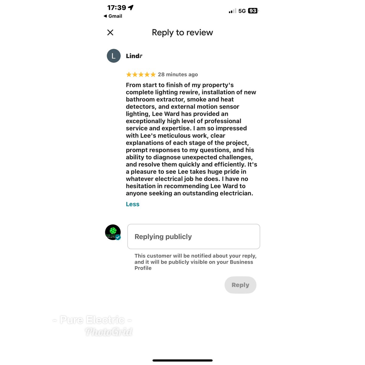 Love another glowing review which makes it all worthwhile. We have some truly amazing clients across Dorset ⚡️⚡️⚡️