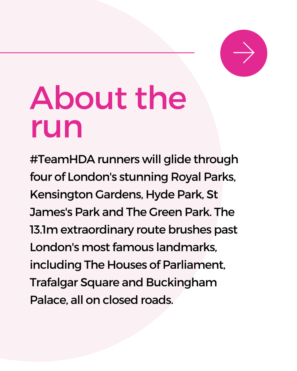 HDA_tweeting's tweet photo. We are pleased to announce we have charity places on the Royal Parks half marathon in 2025.
Join #TeamHDA this October and run in the most spectacular half marathon that central London has to offer. https://t.co/yU8rTVIWoq