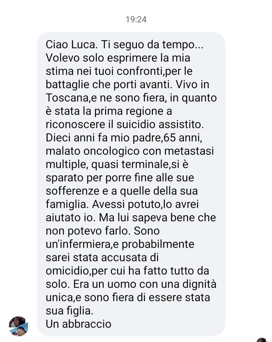 Ieri sera mi è arrivato in posta privata questo scritto, che diffondo con il permesso dell'autore.
