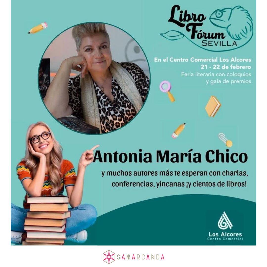 edsamarcanda's tweet image. Los días 21 y 22 de febrero tienes una cita ineludible con la autora Antonia María Chico en el Libro Forum de Sevilla. Tienes toda la información en la imagen. ¡Te esperamos! ✍️📚🎙️

#editorialsamarcanda #lantiapublishing #libroforumsevilla #sevilla #bookstagram #booktok #libros