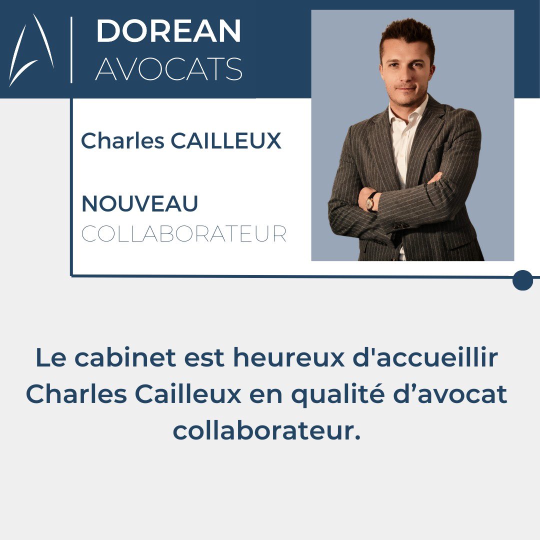 📢 Nouvelle arrivée !

Le cabinet est heureux d’accueillir Charles Cailleux en qualité d’avocat collaborateur. 

Il rejoint l’équipe Droit public / Énergie dirigée par <a href="/SimonDuboi/">Simon Dubois</a> 

#Avocat #recrutement #collaboration #DroitPublic #energie #DoreanAvocats