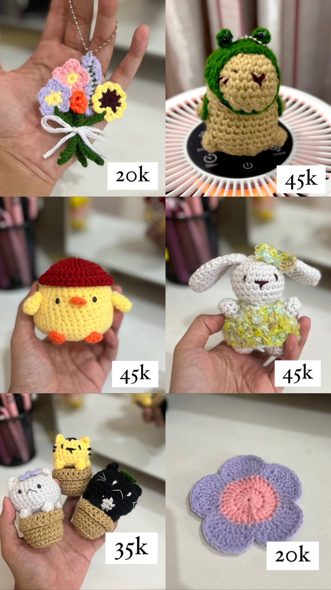 steffous's tweet photo. @babybreath1302 ganci rajutnya kakk, bisa buat bag charm juga gemes gemes🤏🏽 https://t.co/aM0i5wCHJl