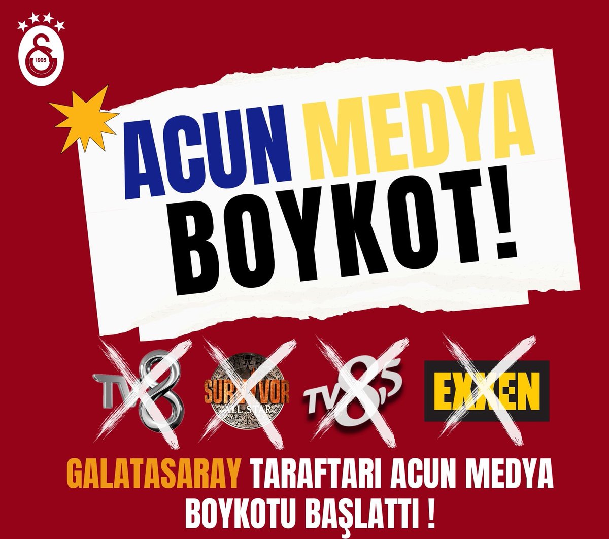GALATASARAY DÜŞMANI ACUN MEDYA BOYKOT BOYKOT BOYKOT.