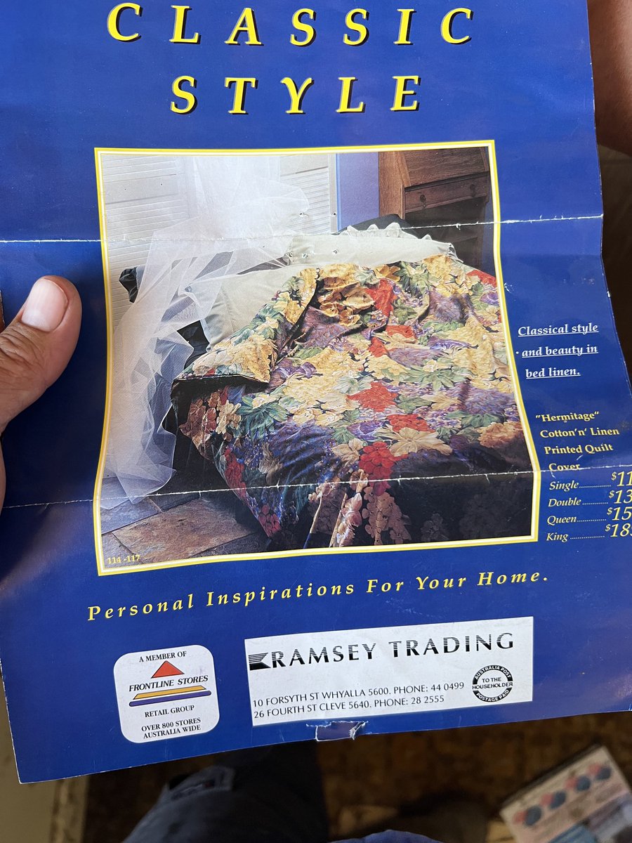 ⁦<a href="/linc_ramsey/">Linc Ramsey</a>⁩ if ya can sell a doona you can sell a tractor