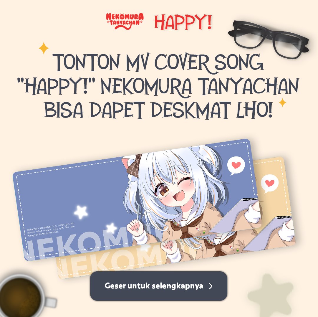 NekomuraTanya's tweet photo. Ayok nonton mv tanya!!  
bisa dapet deskmat eksklusif taww!  
Yuk tonton videonya sekarang dan ikuti giveawaynya! Cus cek videonya disini yaa! : https://t.co/eJKm8MR1CO   

Discord LEVA ~ : https://t.co/MPLKyDqNax 

#VTuberId #NekomuraTanya https://t.co/aPsNQSro7S