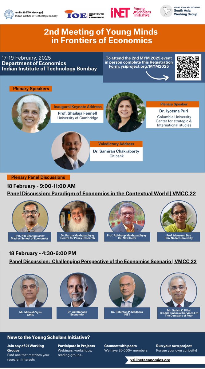 YSI_South_Asia (@ysi_sa) on Twitter photo Join us at <a href="/iitbombay/">IIT Bombay</a> for the 2nd Meeting of Young Minds in Frontiers of Economics, from 17-19 Feb'25.
<a href="/sattwickdb/">sattwick</a> <a href="/Arun_balachandr/">Arun Balachandran (@arunabc3.bsky.social)</a> <a href="/INETeconomics/">Institute for New Economic Thinking</a> <a href="/narayanan_kiitb/">K Narayanan</a> <a href="/BidkarNair/">Sunanda Nair-Bidkar</a> <a href="/ysi_commons/">Young Scholars Initiative</a> Join us at <a href="/iitbombay/">IIT Bombay</a> for the 2nd Meeting of Young Minds in Frontiers of Economics, from 17-19 Feb'25.
<a href="/sattwickdb/">sattwick</a> <a href="/Arun_balachandr/">Arun Balachandran (@arunabc3.bsky.social)</a> <a href="/INETeconomics/">Institute for New Economic Thinking</a> <a href="/narayanan_kiitb/">K Narayanan</a> <a href="/BidkarNair/">Sunanda Nair-Bidkar</a> <a href="/ysi_commons/">Young Scholars Initiative</a>