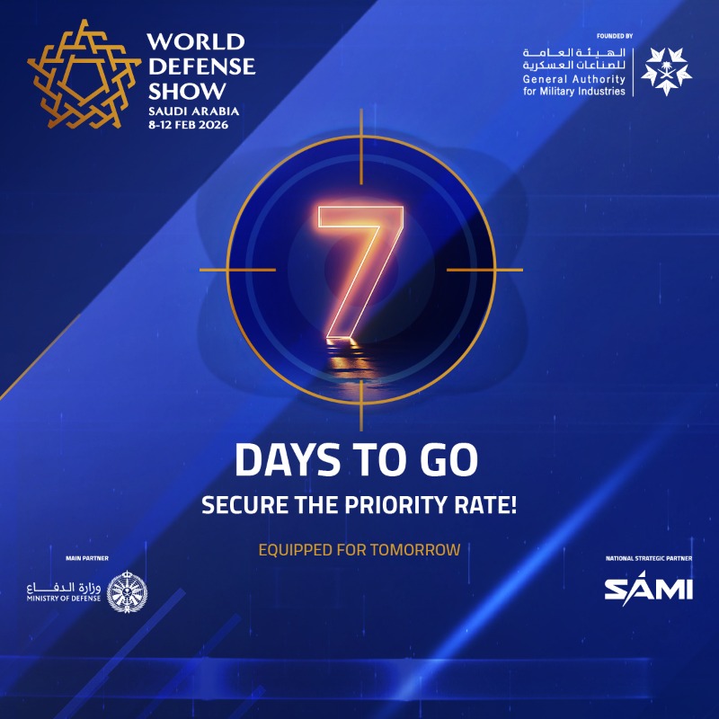 WDS_KSA's tweet photo. Time is running out to secure your space —prices will increase after 23 February.
Visit us at IDEX Hall 9, Stand 09-A40 to connect with the WDS team and learn more.
contact our team: https://t.co/1QqMe3Tx3z
#WDS2026
#TheFutureofDefenseIntegration
#EquippedForTomorrow