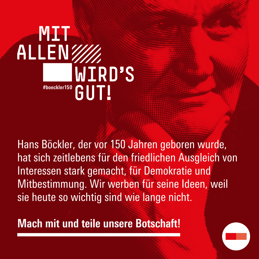 Hans-Böckler-Stiftung (@boeckler_de) on Twitter photo Hans Böckler ist heute vor 74 Jahren verstorben. Der erste Vorsitzende des <a href="/dgb_news/">DGB - Deutscher Gewerkschaftsbund</a> hat sich zeitlebens für den friedlichen Ausgleich von Interessen stark gemacht, für #Demokratie & #Mitbestimmung. Am 26.2. jährt sich sein Geburtstag zum 150. Mal.
#boeckler150
1/👇 Hans Böckler ist heute vor 74 Jahren verstorben. Der erste Vorsitzende des <a href="/dgb_news/">DGB - Deutscher Gewerkschaftsbund</a> hat sich zeitlebens für den friedlichen Ausgleich von Interessen stark gemacht, für #Demokratie & #Mitbestimmung. Am 26.2. jährt sich sein Geburtstag zum 150. Mal.
#boeckler150
1/👇