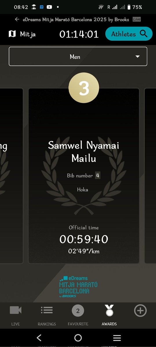 MunyaMunzwe's tweet image. Kiplimo just smashed Half Marathon WR by nearly a minute. #barcelonahalfmarathon