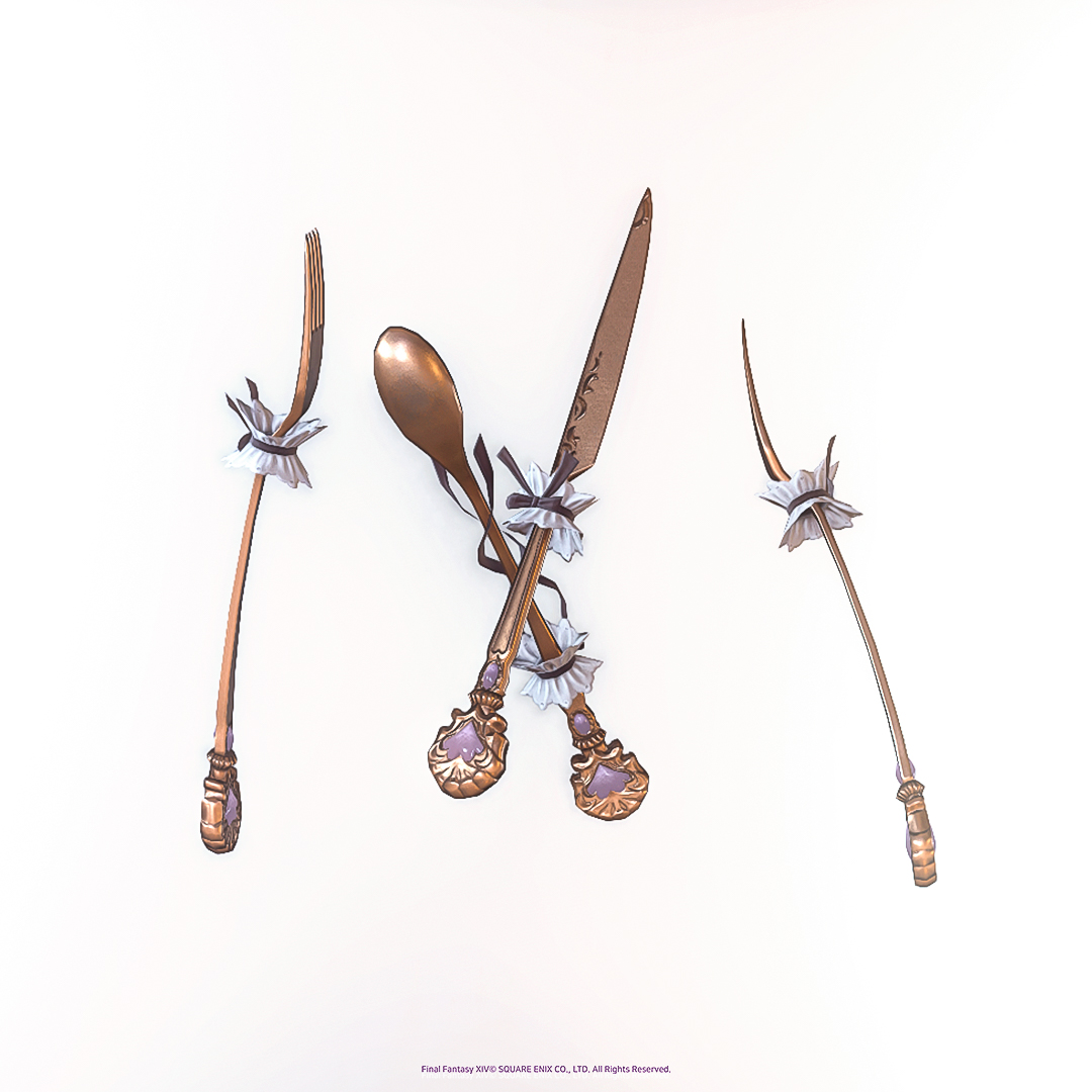 FFXIV_J's tweet photo. [7.1]
신규 무기 - 현자
Figments of the Feast

7.1부터 17등급 지도에서 드랍되는
무기 상자(궤짝)으로 획득 가능합니다

*1레벨부터 착용 가능
#FF14 #FFXIV https://t.co/i0WuucBwGB