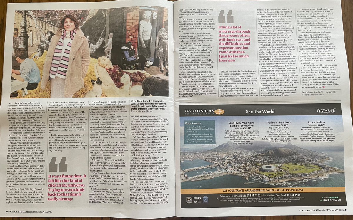 Fíona Scarlett (@scarlett_for_ya) on Twitter photo A huge thank you to <a href="/NiamhDonnelly/">Niamh Donnelly</a> for this beautiful interview in yesterday’s Irish Times Magazine. irishtimes.com/life-style/peo… A huge thank you to <a href="/NiamhDonnelly/">Niamh Donnelly</a> for this beautiful interview in yesterday’s Irish Times Magazine. irishtimes.com/life-style/peo…