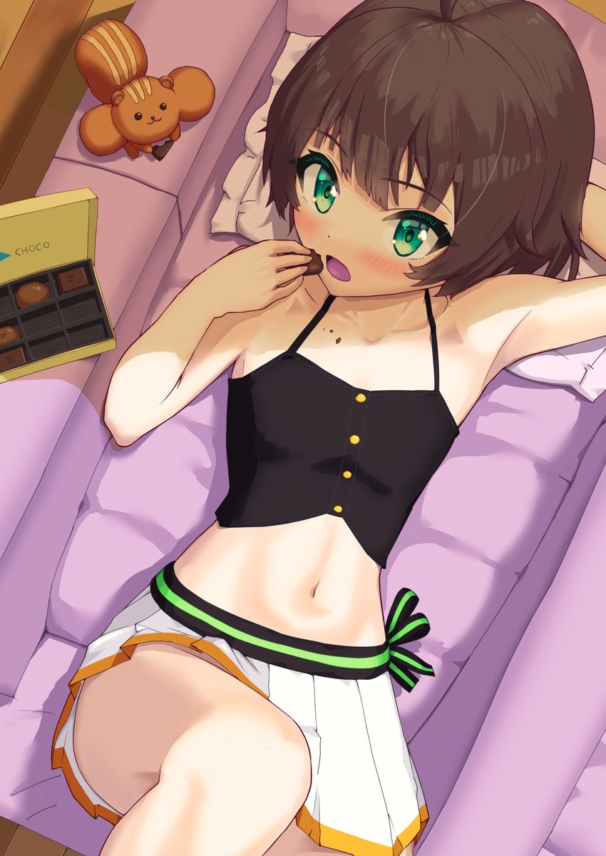 夏色まつり 「くっそーバレンタイン間に合いませんでしたぜそれはそうとさっきのまつりちゃんとこよ」|パスタ大好きマン＠絵描きますのイラスト