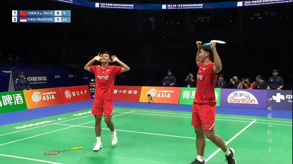bhulukhuduktv's tweet photo. TSINGTAO Badminton Asia Mixed Team Championship 2025

Final 

INA 🇮🇩 3:1 CHN 🇨🇳 

Yess INDONESIA JUARA 

#BAMTC2025 
#BhulukhudukTV https://t.co/1G6Uazi6iw
