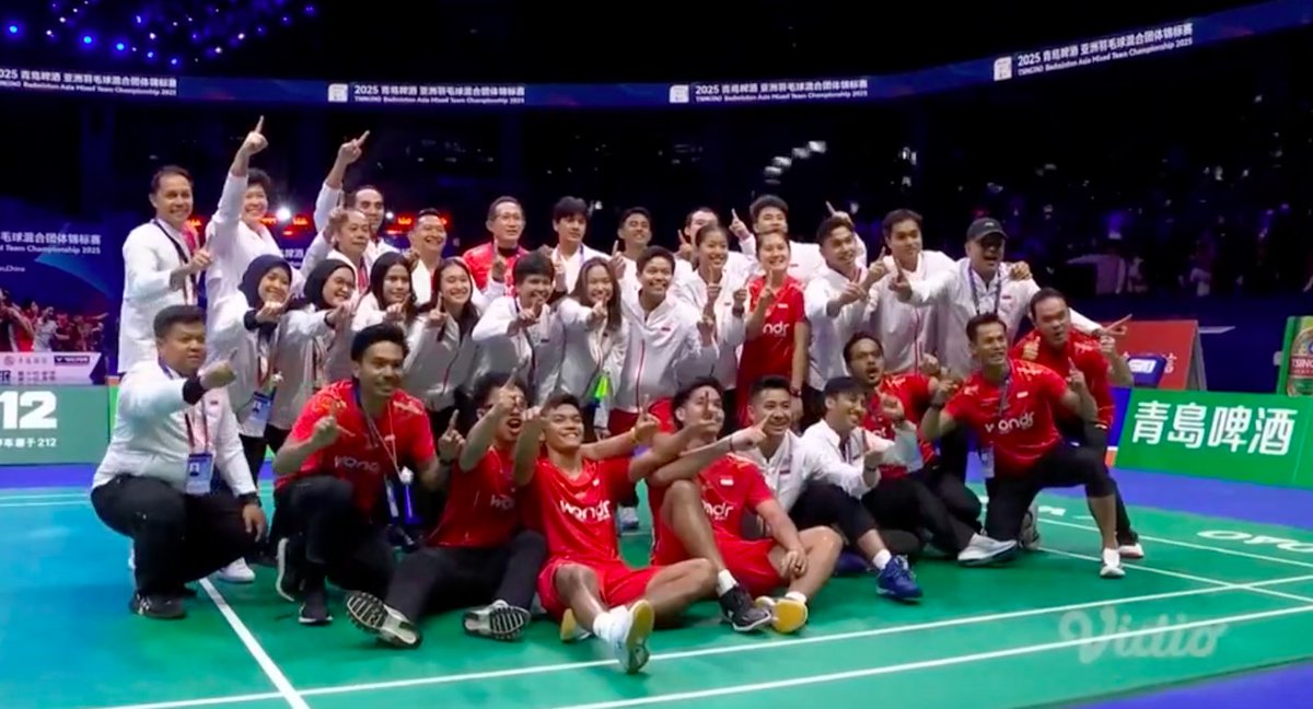 EDISI 2025

Untuk pertama kali masuk Final Kejuaraan Beregu Campuran Asia.✅
Untuk pertama kali JUARA Kejuaraan Beregu Campuran Asia.✅

Semoga jadi modal yang baik jelang kejuaraan2 level dunia mendatang.  

Tim yang sangat keren!