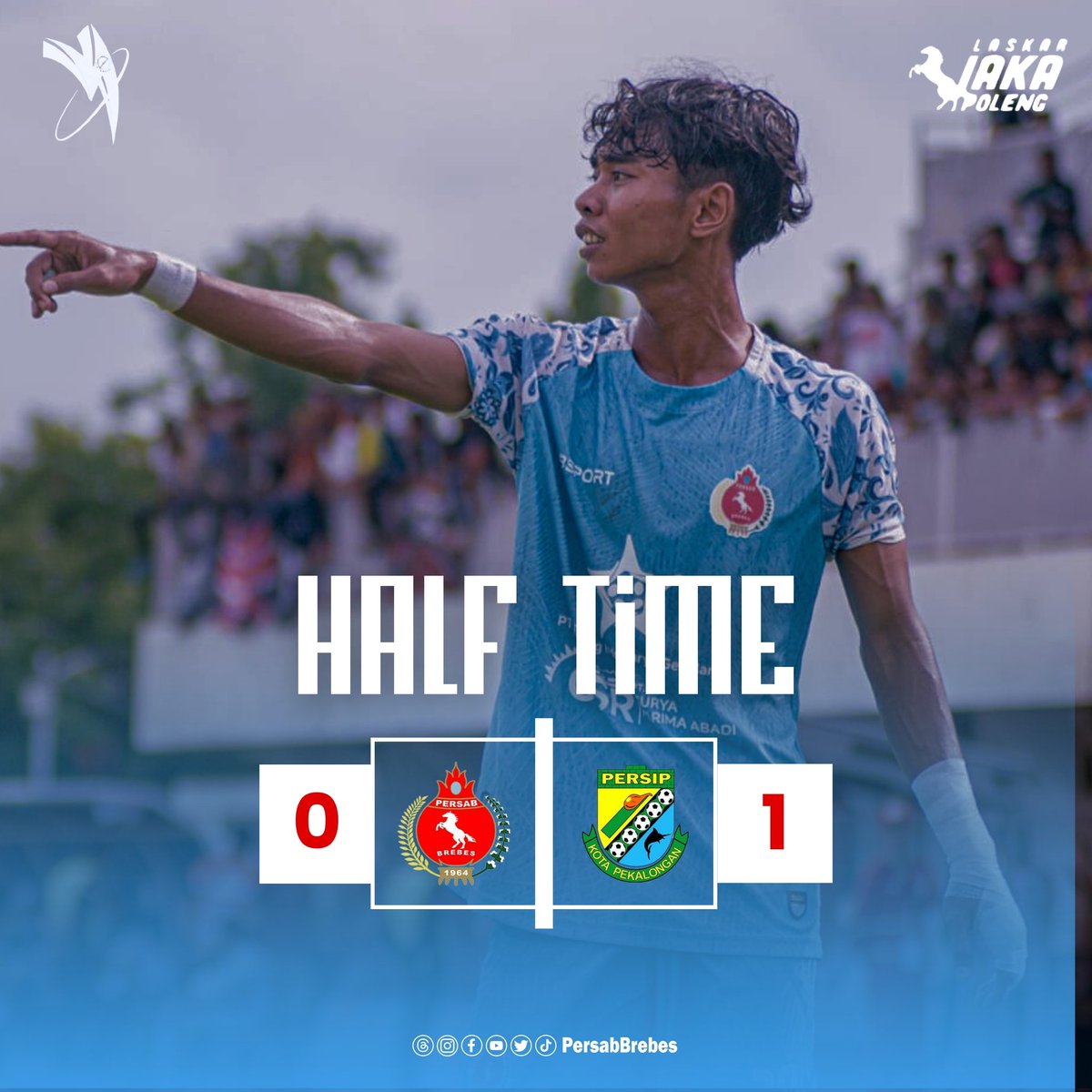 HALF TIME:
<a href="/PersabBrebes/">Persab Brebes</a> 0-1 <a href="/persipekalongan/">PERSIP Pekalongan</a>
AYO SAB FOKUS‼️🐎🔥
#persabbrebes #laskarjakapoleng #liga4