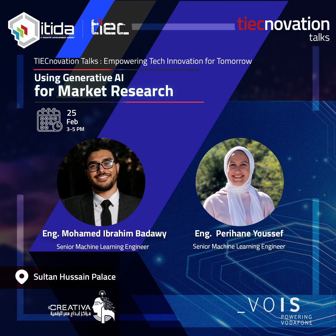 اللقاء الثاني من سلسلة تكنولوجيا الإبداع للذكاء الاصطناعي بعنوان "استخدام الذكاء الاصطناعي التوليدي في دراسة السوق" الذي يغطي موضوعات مثل استخدام الذكاء الاصطناعي في تطوير استراتيجية العمل والحفاظ علي القدرة التنافسية.
سجل الان.  forms.office.com/r/EzFqSDrXHH