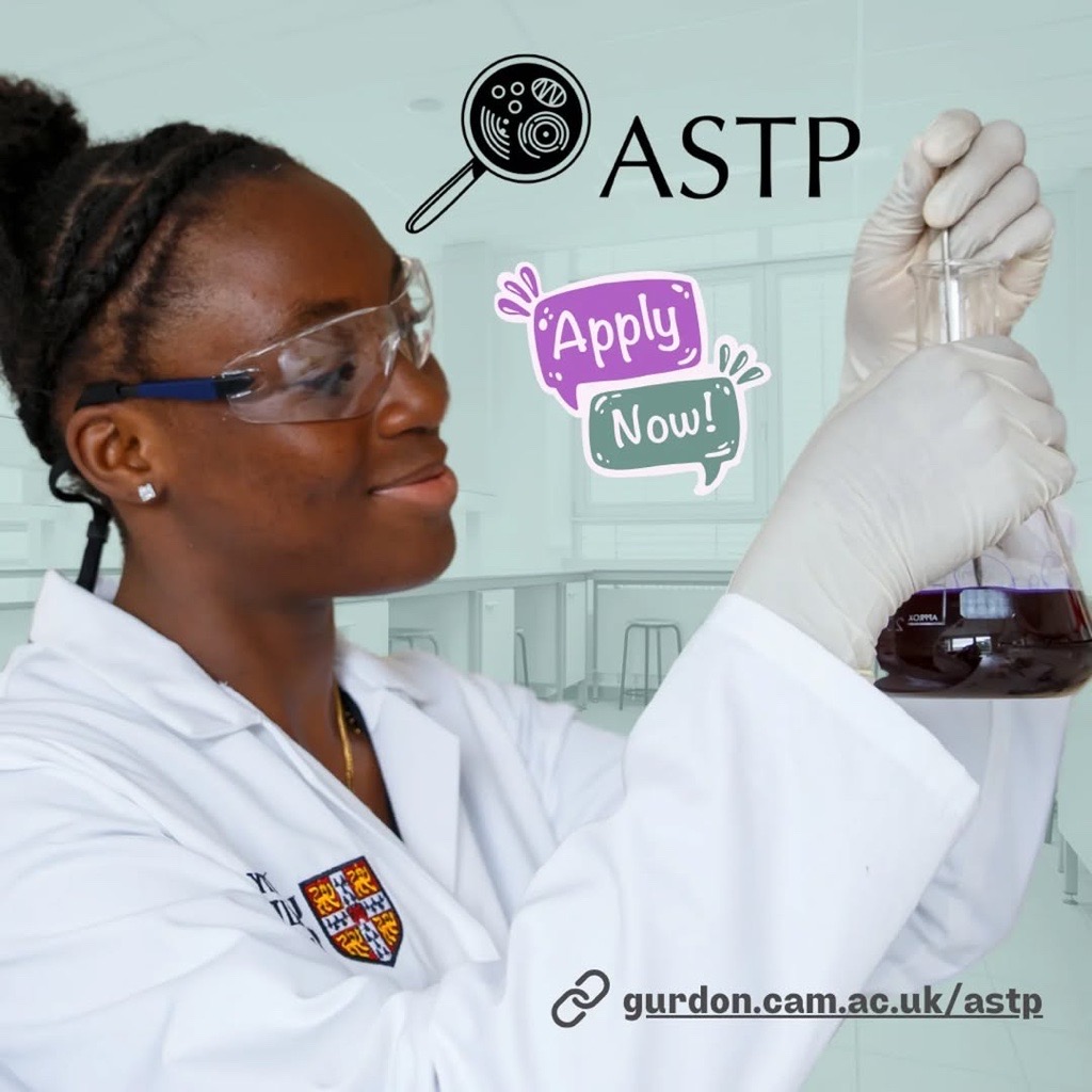 Catz_Cambridge's tweet photo. If you know A-level biology students at state schools across the UK, they have until 1 April to apply for the 2025 Aspiring Scientists Training Programme. Supported by us &amp; led by @GurdonInstitute, it offers a taste of life as a @Cambridge_Uni scientist: https://t.co/0EB8xELcHX https://t.co/mZPjWIPz6q