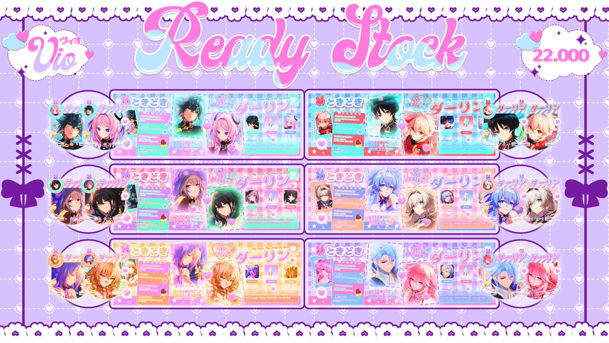 Help RT please, thanks 🩷 

Haii, vio ada bawa rs valentine kemarin yaa 🥰 pricinya udah tertera, boleh langsung dibawa pulang~

Aku ada FS buat leot couplenya juga! Tapi pembelian layout cp tidak termasuk loyalty card yaa. Selamat jajan valentine 🫶🏻
#zonajajan #zonauang