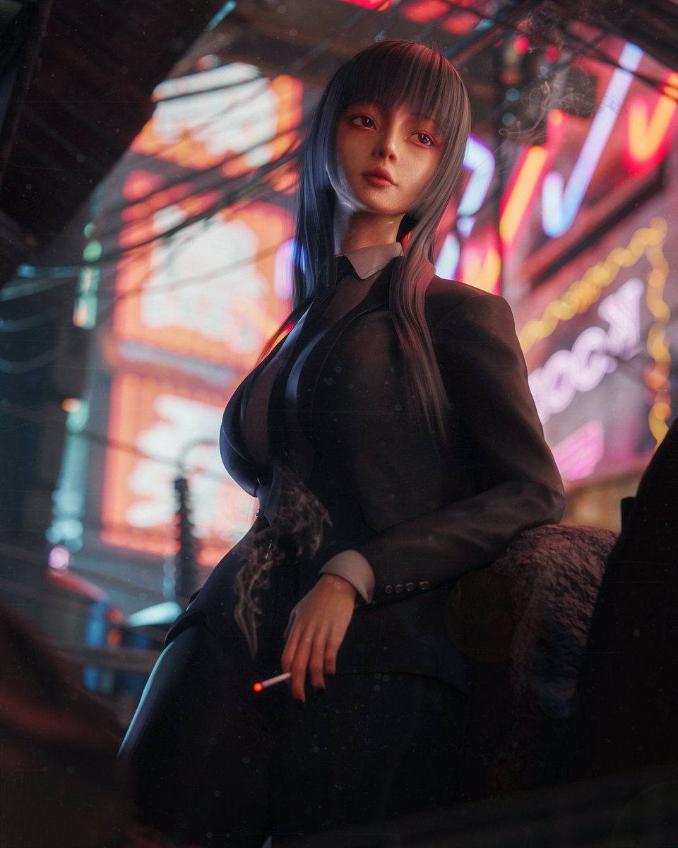 3DCGでかっこいい系の女性を作ってみました。

#blender #b3d #digitalart #3DCG