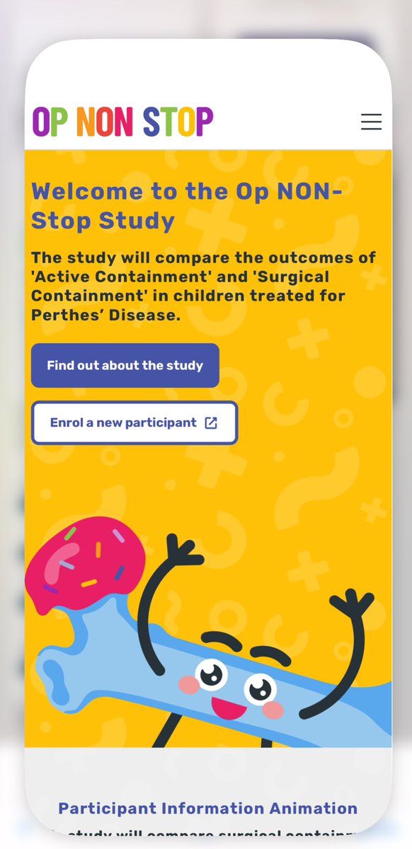Adam Galloway (@gallowayadam) on Twitter photo Find out all about the Op NON-STOP study in our webinar with <a href="/STEPS_Charity/">Steps Charity Worldwide</a>
🗓️ Tuesday 25th February
⏰20:00
Sign up link: tinyurl.com/StepsOPNS
In the meantime, take a look at the study website: opnonstop.org
#Perthes #PerthesDisease Find out all about the Op NON-STOP study in our webinar with <a href="/STEPS_Charity/">Steps Charity Worldwide</a>
🗓️ Tuesday 25th February
⏰20:00
Sign up link: tinyurl.com/StepsOPNS
In the meantime, take a look at the study website: opnonstop.org
#Perthes #PerthesDisease