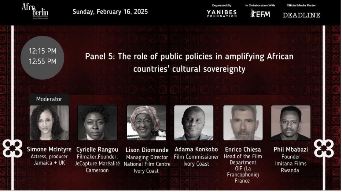 Looking forward to my panels today at #afroberlin #berlinale