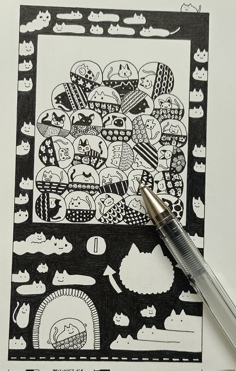 佐藤明日香　ボールペン画　「un ballon-2」 佐藤明日香 ボールペン画 「un ballon-2」 佐藤明日香