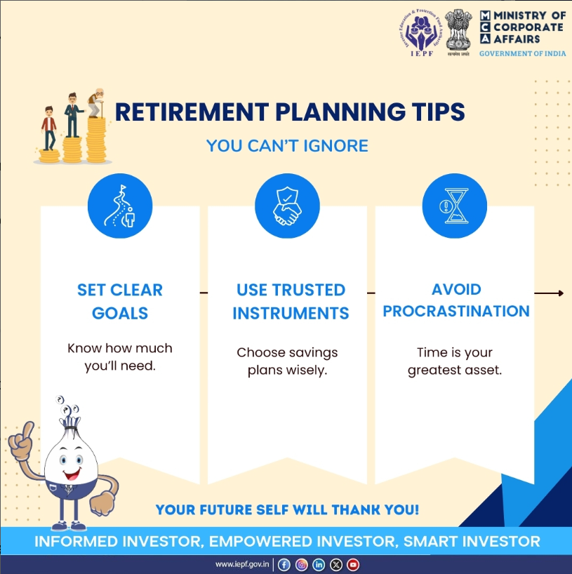 authorityiepf's tweet photo. Secure your golden years with smart planning! 🌟 Start early, set realistic goals, and make informed choices for a worry-free retirement. Every step today leads to a brighter tomorrow. 🌅
#financialfreedom #retirementplanning #planforfuture #investsmartly #iepfa #financialliteracy