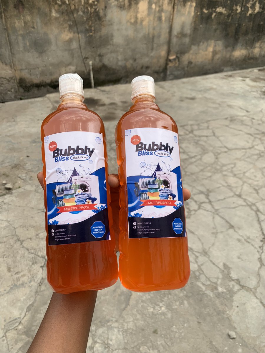 AdesireOmolade's tweet image. I take Almighty Allah beg you🙏🤲🏾 help me retweet my business 🫧🩵😇#bubblybliss liquid soap! #Multipurpose
Location Lagos worldwide delivery 🩵😇