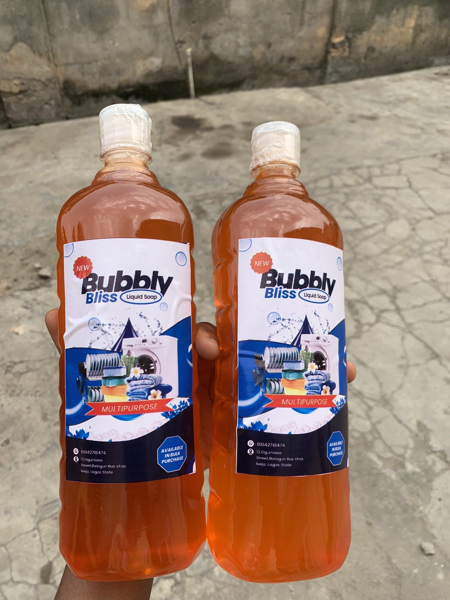 AdesireOmolade's tweet image. I take Almighty Allah beg you🙏🤲🏾 help me retweet my business 🫧🩵😇#bubblybliss liquid soap! #Multipurpose
Location Lagos worldwide delivery 🩵😇