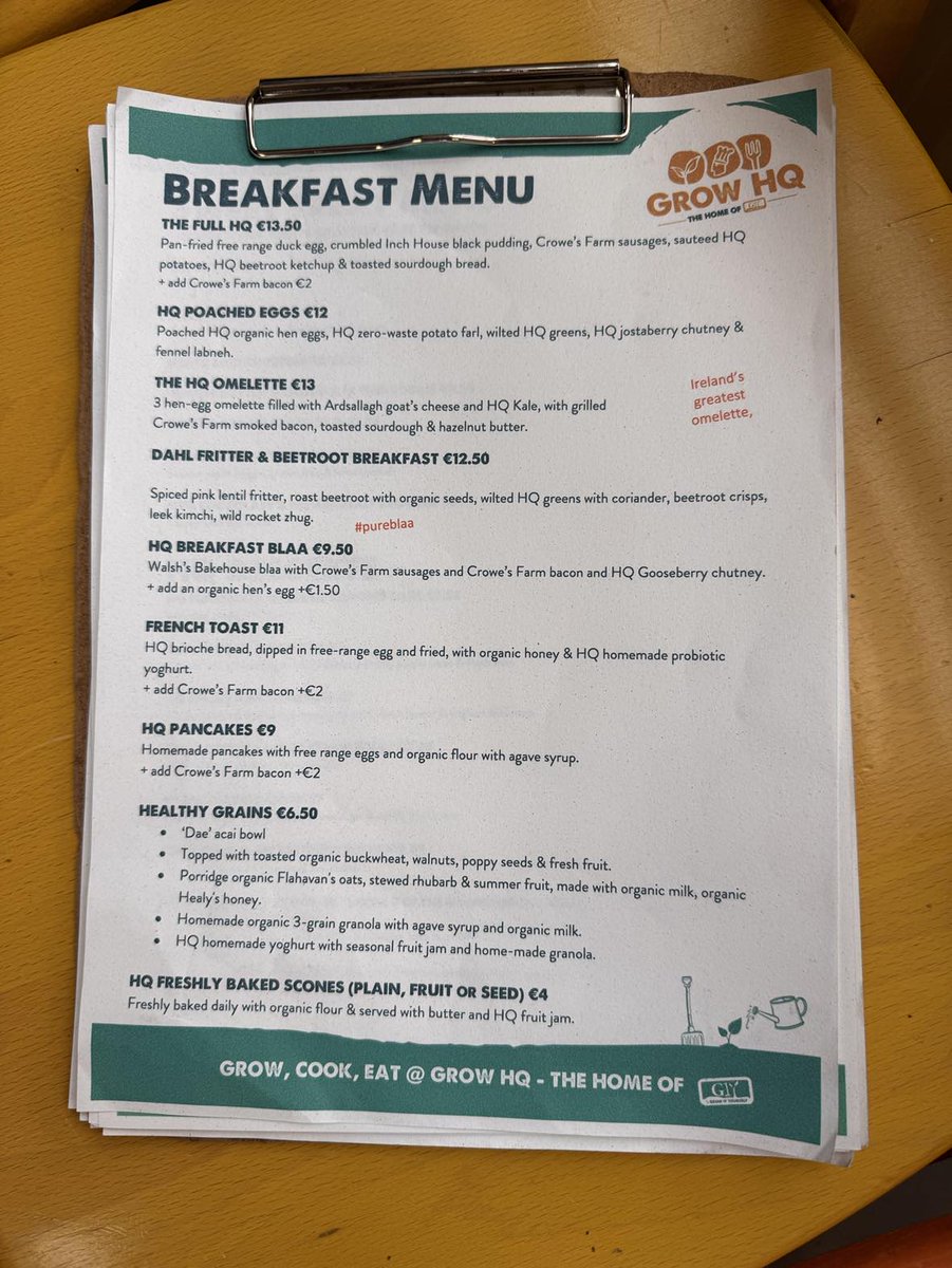 It’s Sunday morning, and there’s no better way to start the day than with a legendary GROW HQ breakfast, served until 12 ☕✨

Our delicious Sunday lunch is served from 12 until 4 PM. 

Take it easy, grab a seat, and let us take care of the cooking. Sundays done right! 💚