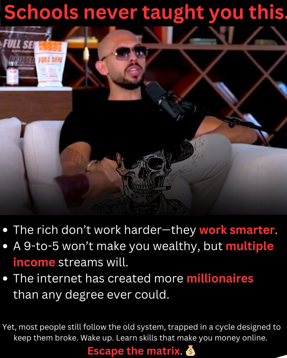Wake up. Learn skills that make you money online. Escape the matrix. 💰🔥
