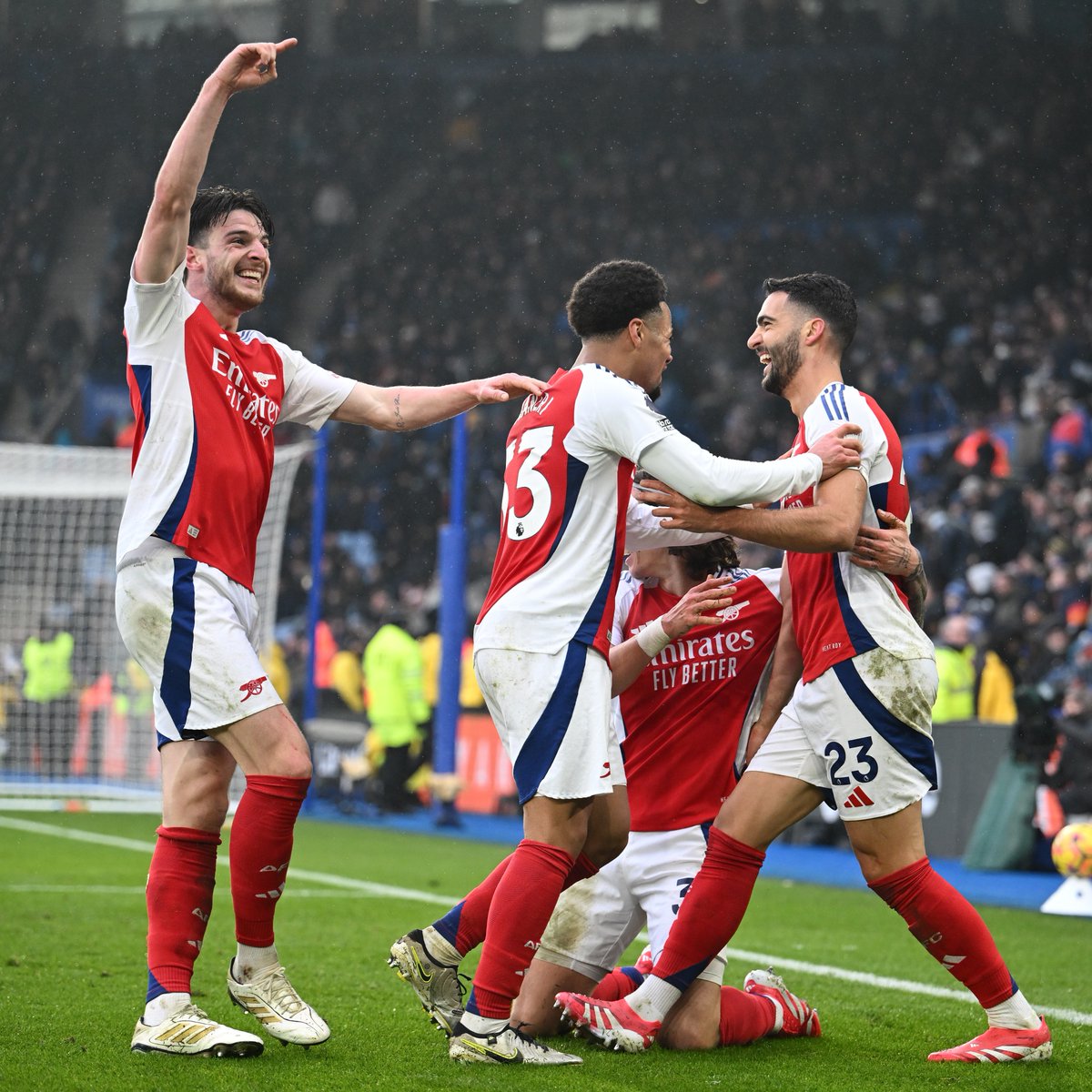 Arsenal's tweet photo. Another strong team performance 💪

Check out the best photos from our win away at Leicester 📸