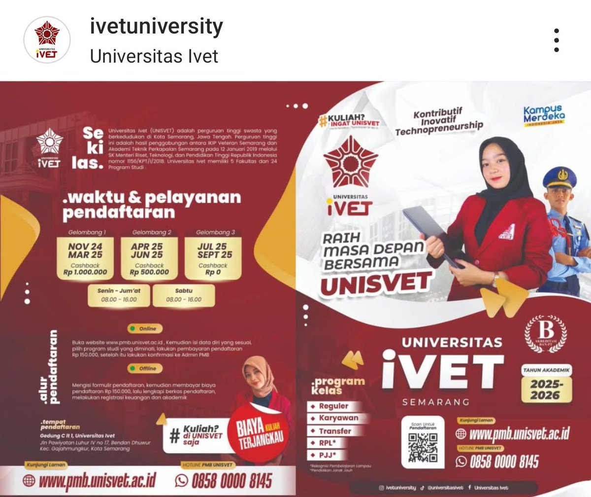 radityahmad's tweet photo. @pandji tp kalau kuliah swasta murah berkualitas ada, bang..
biaya UKT sekitar 3jt/semester.
Numpang promo lah ya.. 😁 https://t.co/iVZkaqHK0C