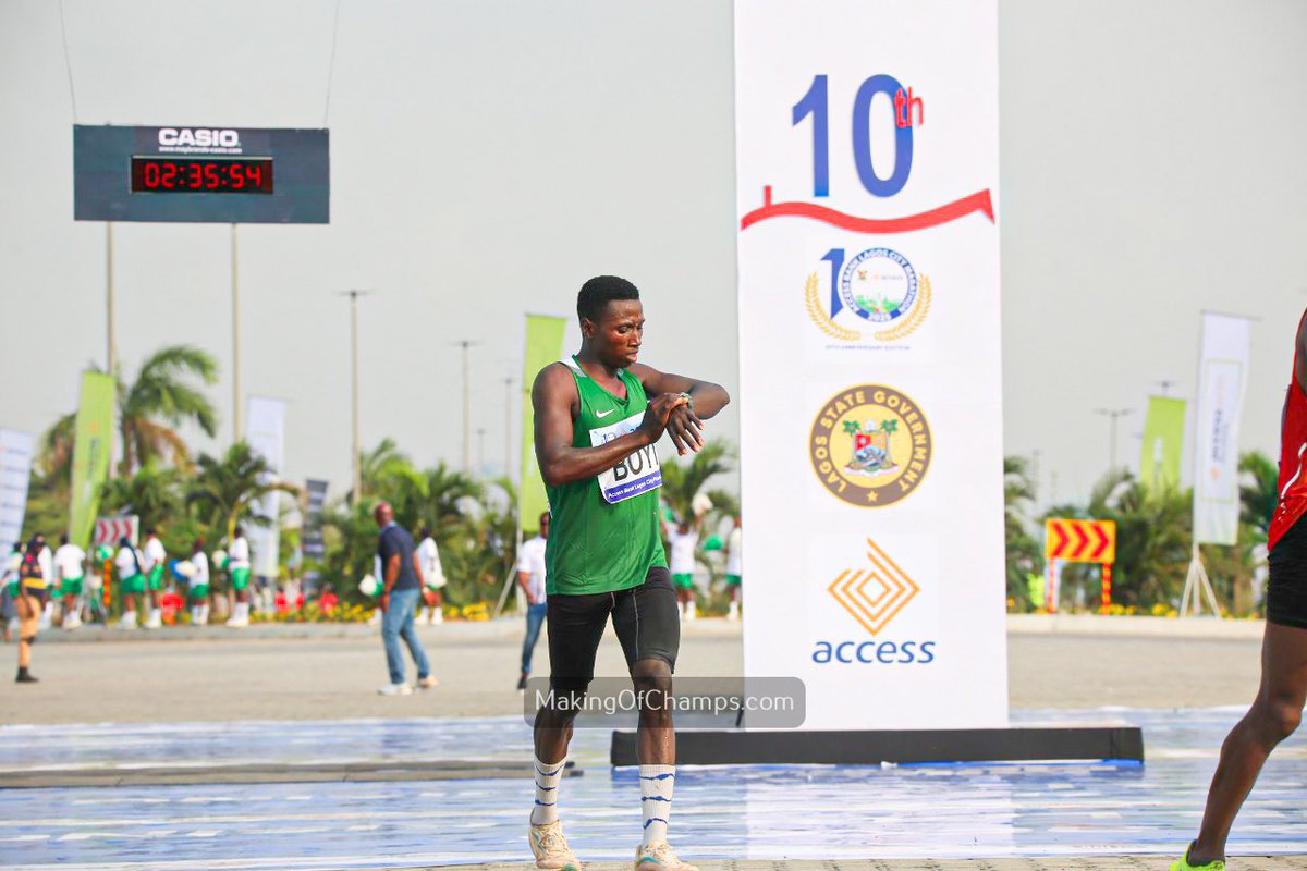 AboutPlateau's tweet photo. A Plateau son, Nyango Gyang Boyi made history yesterday and we're  so proud 🕺 

Nyango became the first Nigerian to finish the Access Bank Lagos city marathon.

Let's celebrate one of us 👏 👏 👏 https://t.co/uCzlXjMOQb