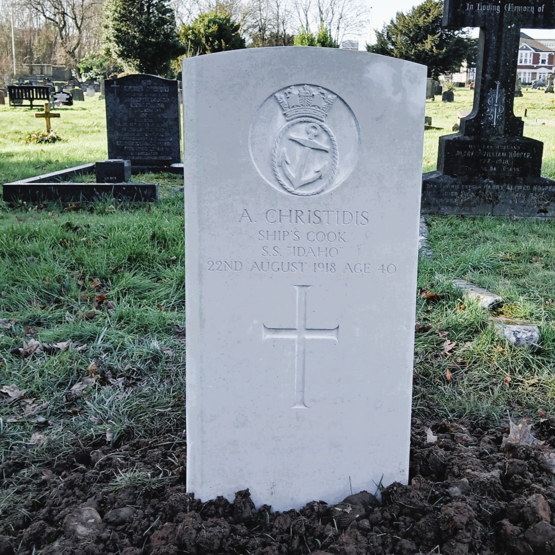 We have installed a headstone for a #WWI casualty previously commemorated on the Tower Hill Memorial. His grave was found at Cardiff (Cathays) Cemetery, sadly there was no response to the appeal for relatives.