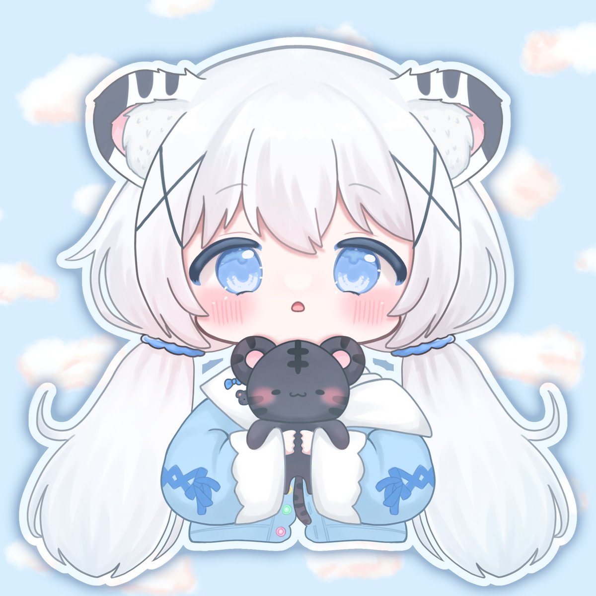 zzpomu's tweet photo. 🐯☁

#myoya_art  #イラスト https://t.co/X8SWmncedx