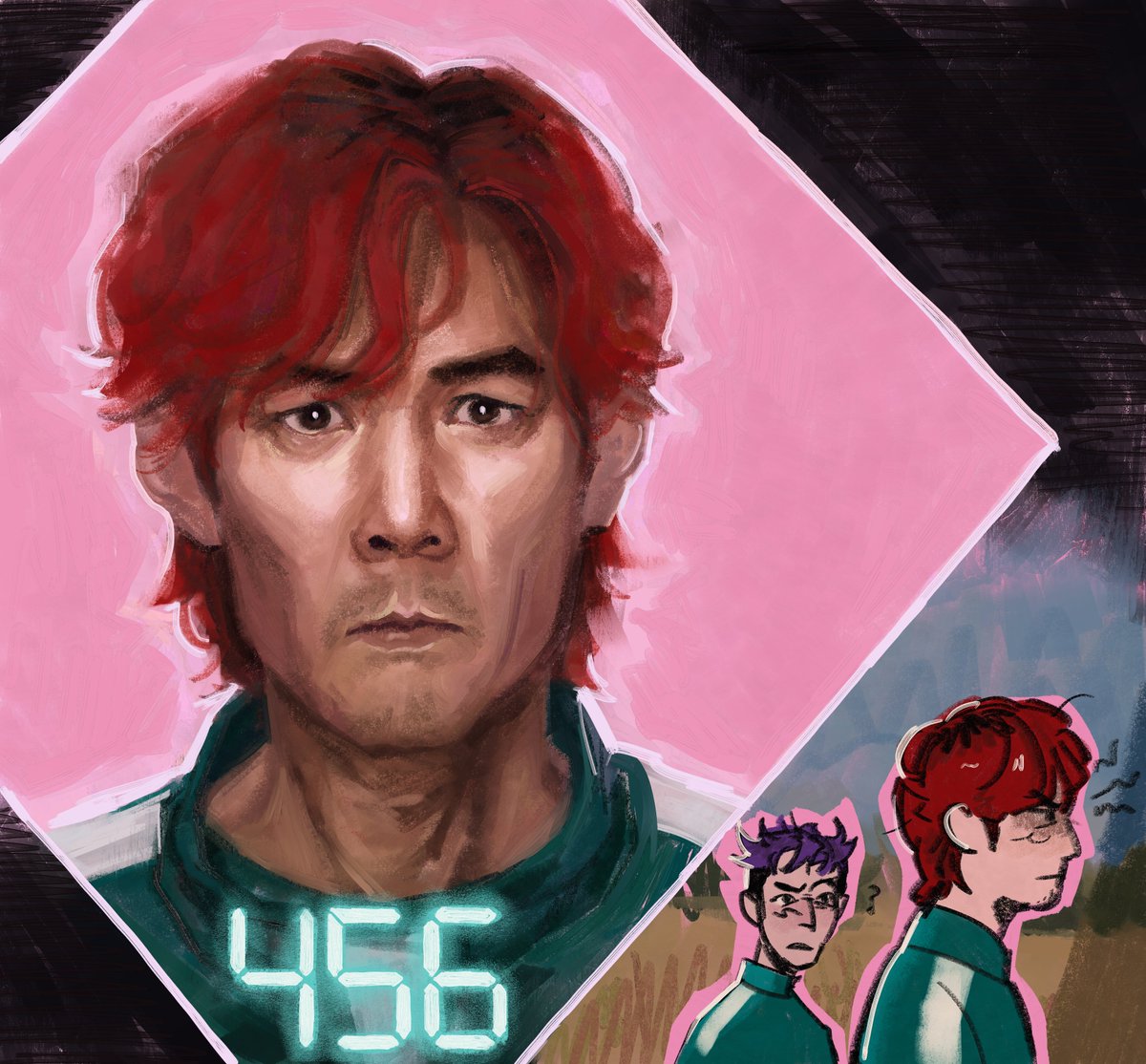 psakhich's tweet image. #Gihun #SquidGame2 
red hair