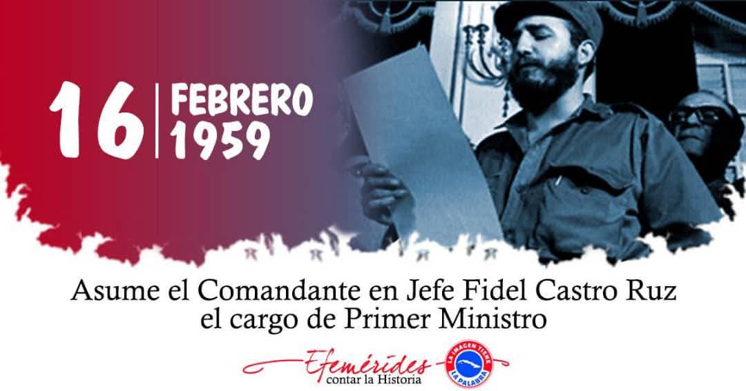 El 16 de febrero de 1959, fue un día histórico para la Patria.  #FidelPorSiempre asumió el cargo de primer ministro de la República de #Cuba  #CubaViveEnSuHistoria #PinardelRío