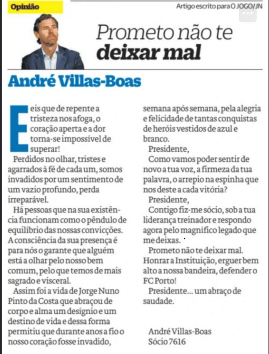_mercadoazul_'s tweet photo. André Villas-Boas, o sócio, escreveu uma crónica no jornal O Jogo. https://t.co/pWEQTx0cIR