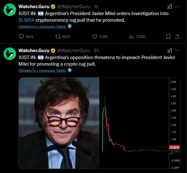 vaniabul43's tweet image. Argentina&apos;s opposition threatens to impeach President Javier Miley over LIBRA ragpool. The President said there would be an investigation

#LIBRA #LibraFail #Argentina #memecoin #Scam #JavierMilei