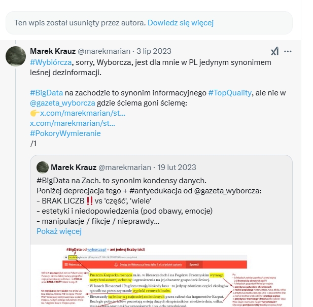 marekmarian's tweet photo. #AleksanderGurgul, pisarz i dziennikarz @gazeta_wyborcza usuwa swoje tłity z czasów #AntyPiS #AntyLP i kasuje konto.
Ciekawi mnie co się stało? Weryfikacja puka do okien? Pozbyto się marynarza? Na autokrytykę nie liczę:)
Korygowanie Pana Gurgula udanie dla niego straciło sens 👏 https://t.co/bBlj73ulgs