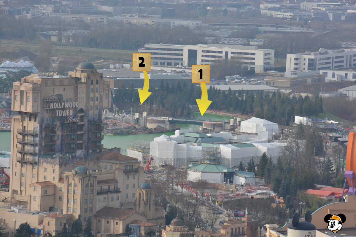 [Analysis] 🚧 Exclusive Views of the Expansion from #Panoramagique! 🚨

1️⃣ Weight testing on the swing bridge has been completed, and it is now in a closed position. 🌉
2️⃣ For the first time, the construction of the small waterfall behind Arendelle Castle, which we mentioned in a