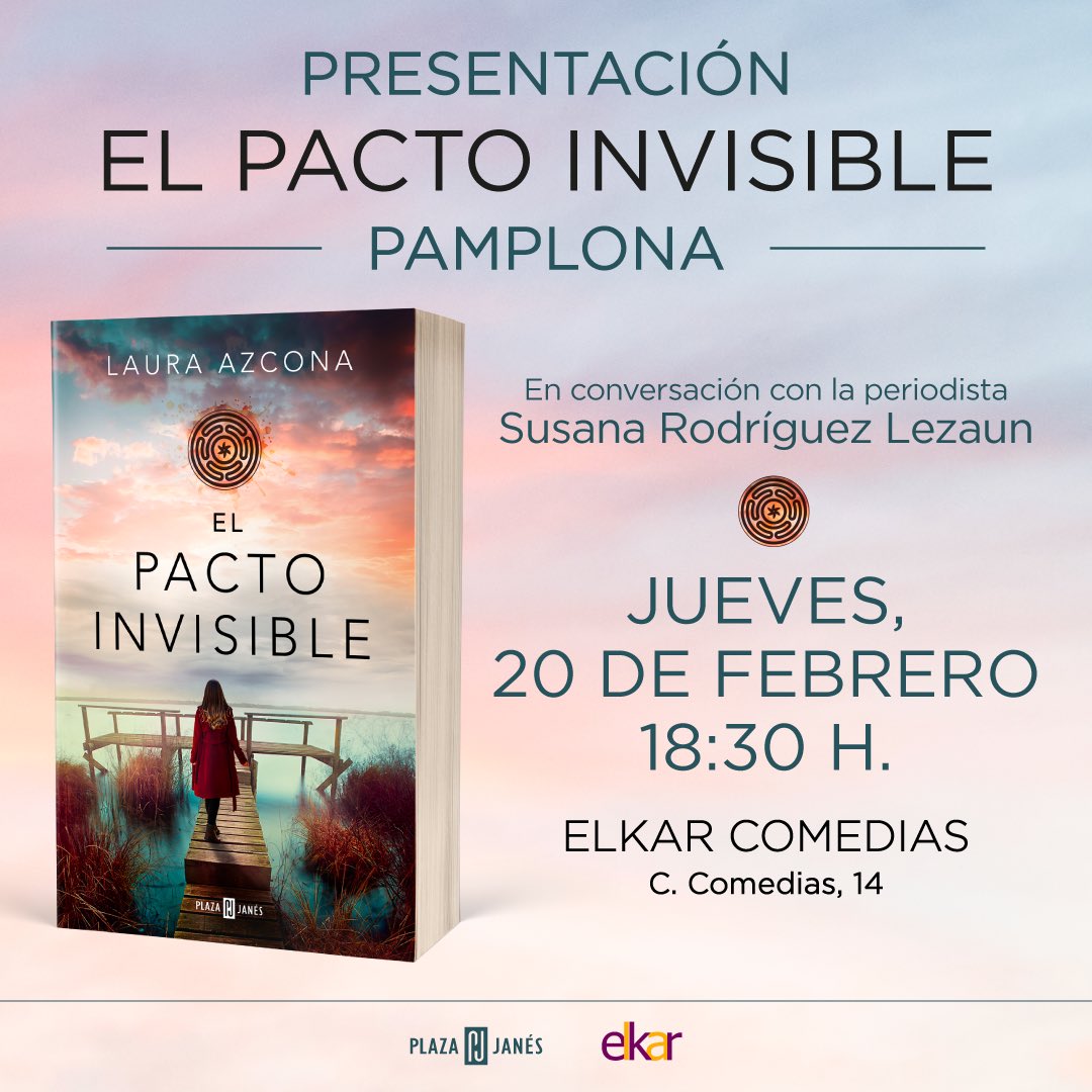 Este jueves tenemos una cita en Pamplona.
Estaré en <a href="/elkar/">elkar Taldea</a> junto a la maestra <a href="/SusanaRLezaun/">Susana Rodríguez Lezaun</a> para presentar “El pacto invisible”.
Espero verte allí 😊
 Can’t wait!
