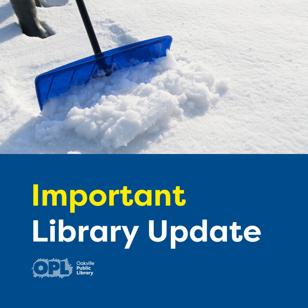 *CLOSURE ALERT* All OPL branches are closed today, Sunday, February 16 due to poor weather conditions.
