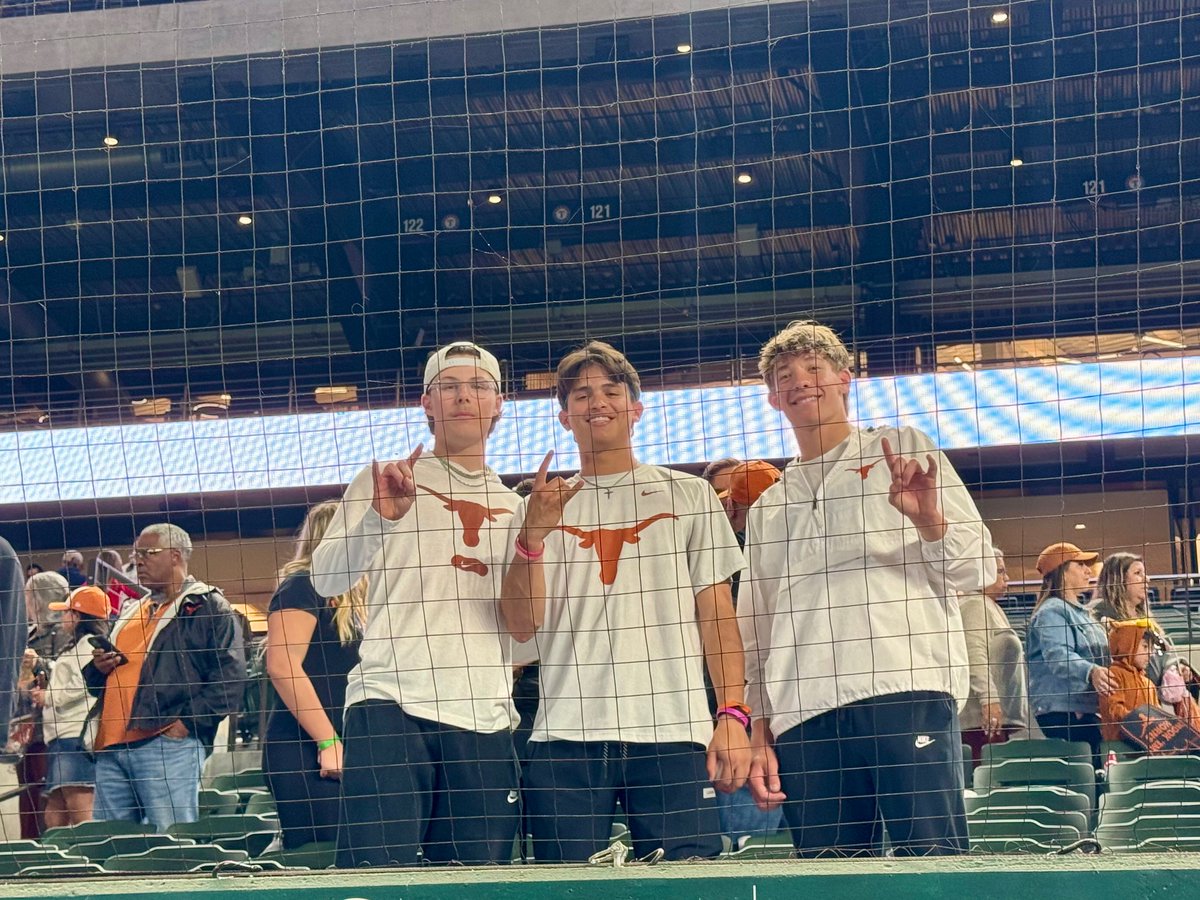 Zachary Symm (@zachatthedisch) on Twitter photo Top recruits in the building to see <a href="/TexasBaseball/">Texas Baseball</a> in action at Globe Life
Grady Emerson (<a href="/Turn2Grady/">Grady Emerson</a>) #1 in 26
Trey Rangel (<a href="/treyrangel03/">Trey Rangel</a>) #5 in 26
Cooper Harris (<a href="/cooperavharris/">Cooper Harris</a>) #8 in 26
Part of the #1 2026 recruiting class in the nation for the Longhorns!
#HookEm 🤘🐂⚾️ Top recruits in the building to see <a href="/TexasBaseball/">Texas Baseball</a> in action at Globe Life
Grady Emerson (<a href="/Turn2Grady/">Grady Emerson</a>) #1 in 26
Trey Rangel (<a href="/treyrangel03/">Trey Rangel</a>) #5 in 26
Cooper Harris (<a href="/cooperavharris/">Cooper Harris</a>) #8 in 26
Part of the #1 2026 recruiting class in the nation for the Longhorns!
#HookEm 🤘🐂⚾️