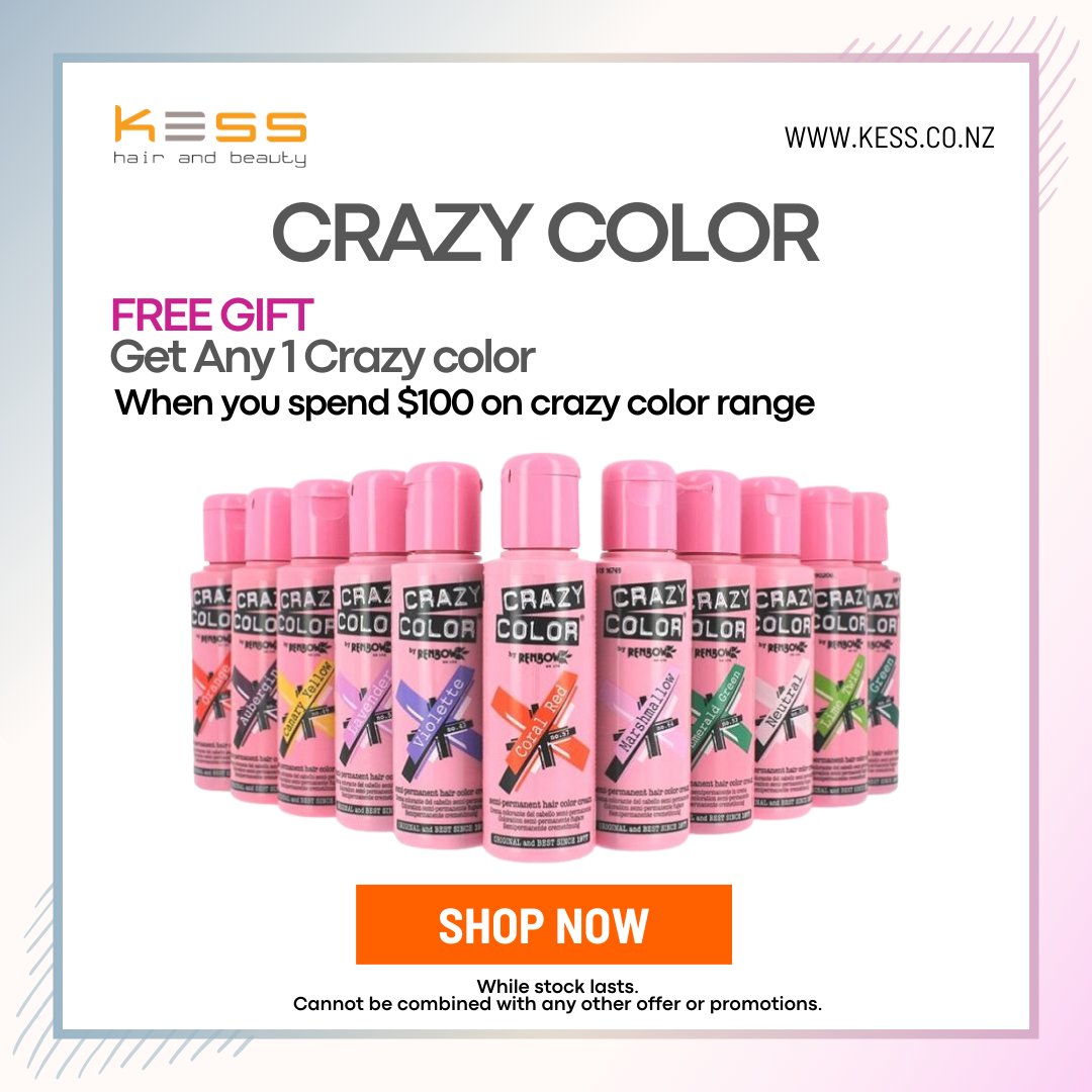 KessHairBeauty's tweet image. :
🎨 FREE GIFT ALERT – GO CRAZY WITH COLOR! 🎨

🛍 Spend $100 on the Crazy Color range and…
🎁 Get ANY 1 Crazy Color shade for FREE! 🎨✨

Shop at :kess.co.nz/collections/cr…

#kess #kesshair #crazycolor #crazycolors #crazycolorpro #crazycolorhair #haircolor #haircolorist