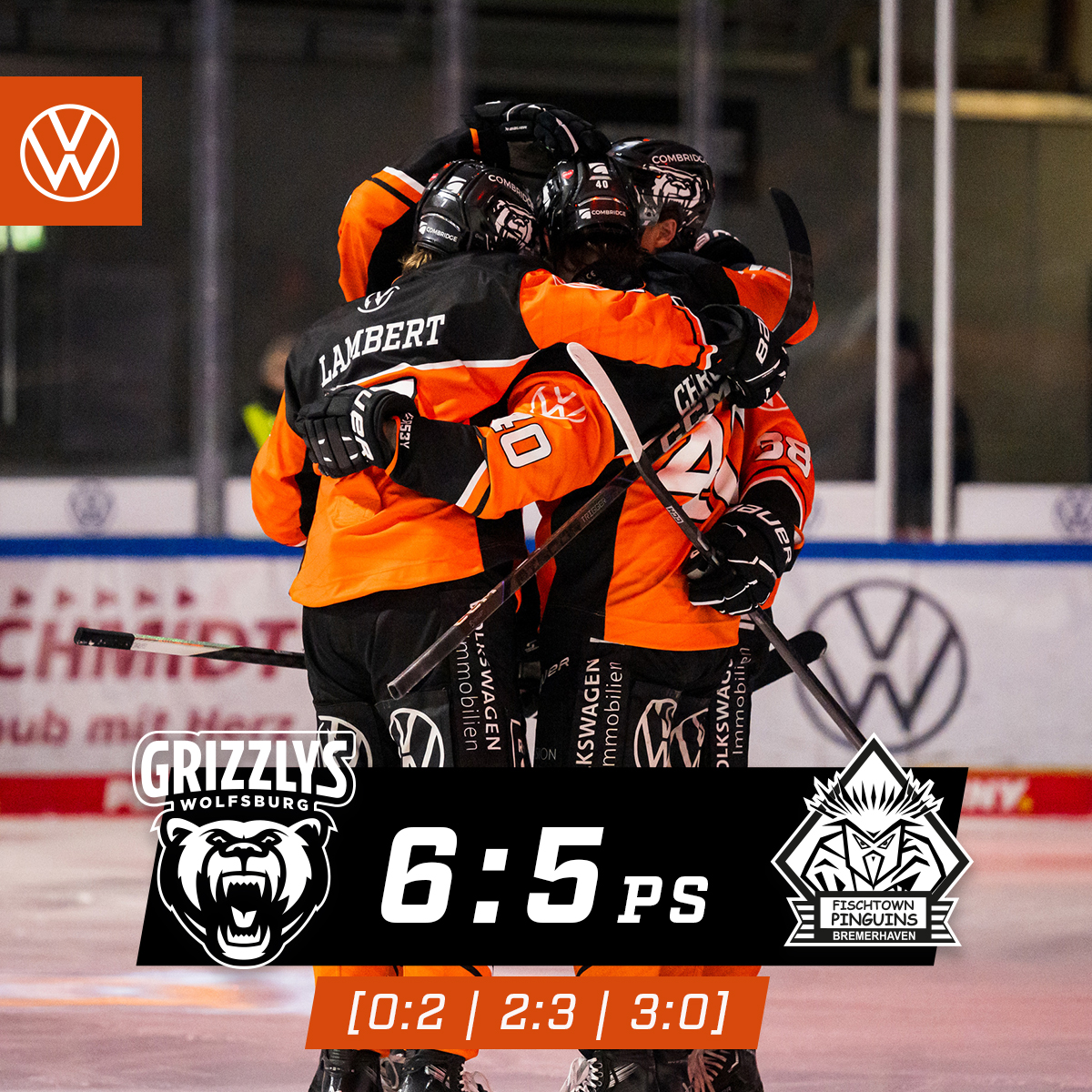 Nie aufgebeben, immer weitergekämpft - und das Derby gewonnen 🧡
#grizzlys