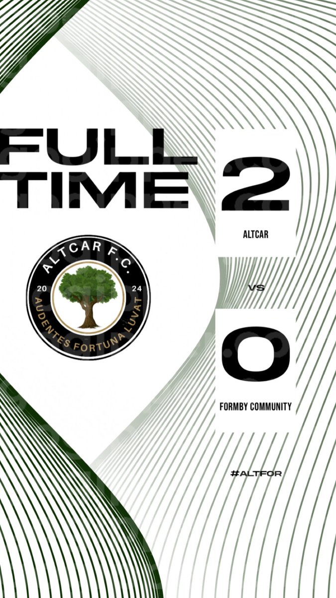 Altcar Football Club (@altcar_fc) on Twitter photo FT: Altcar 2-0 <a href="/FCFCMens/">Formby Community FC Mens</a>
A very dominant performance from the lads see’s our current run of form continue as we climb the table!
Goalscorers:
Ethan Jones ⚽️
<a href="/JoeBlanchard66/">Joe Blanchard</a> ⚽️
#ALTFOR FT: Altcar 2-0 <a href="/FCFCMens/">Formby Community FC Mens</a>
A very dominant performance from the lads see’s our current run of form continue as we climb the table!
Goalscorers:
Ethan Jones ⚽️
<a href="/JoeBlanchard66/">Joe Blanchard</a> ⚽️
#ALTFOR