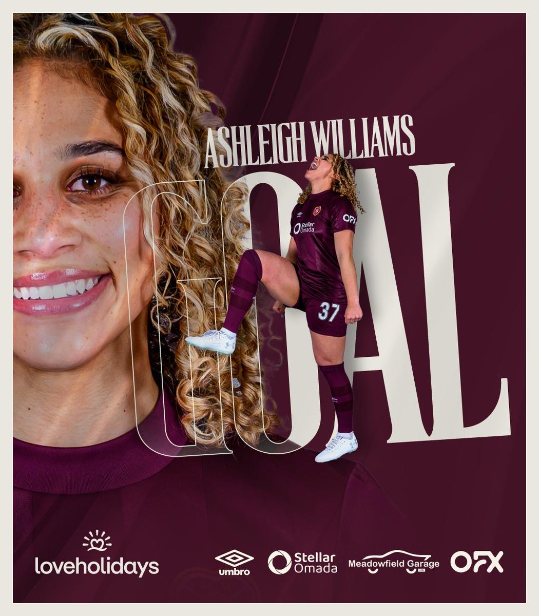 heartswomenfc's tweet photo. GOALLLLL 3-0 HEARTS!!! A FIRST IN MAROON FOR WILLIAMS!! https://t.co/232qOJS7bZ